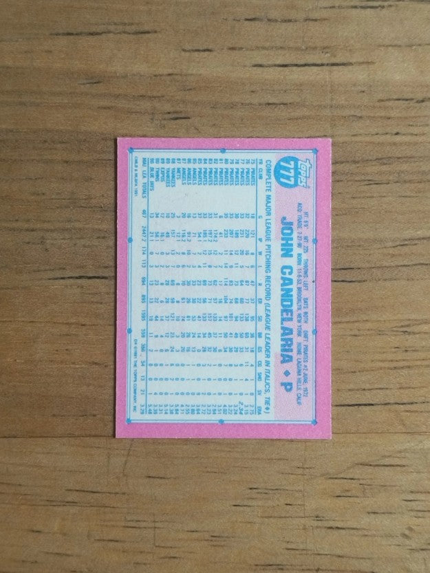 1991 Topps Micro #777 John Candelaria