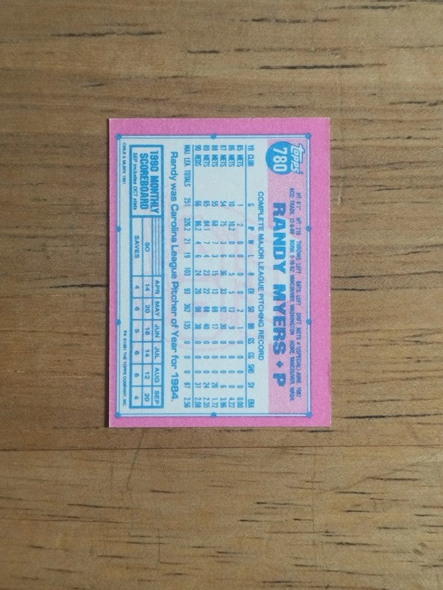 1991 Topps Micro #780 Randy Myers