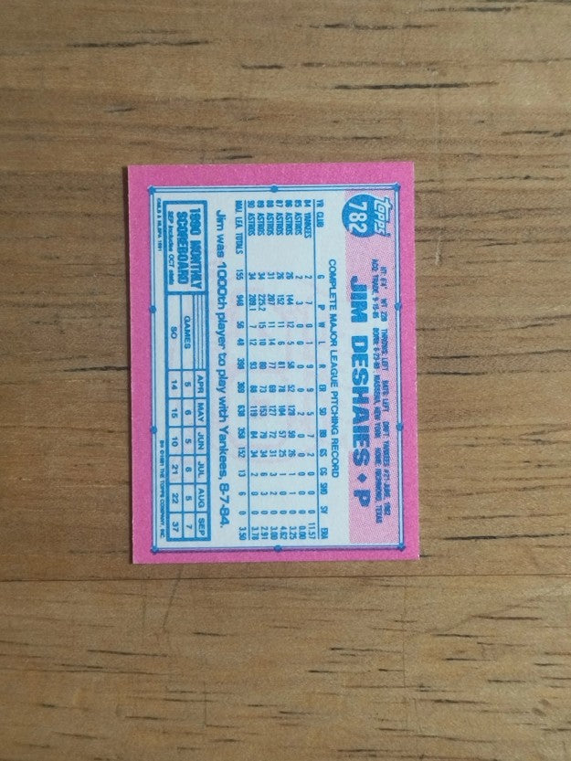 1991 Topps Micro #782 Jim Deshaies