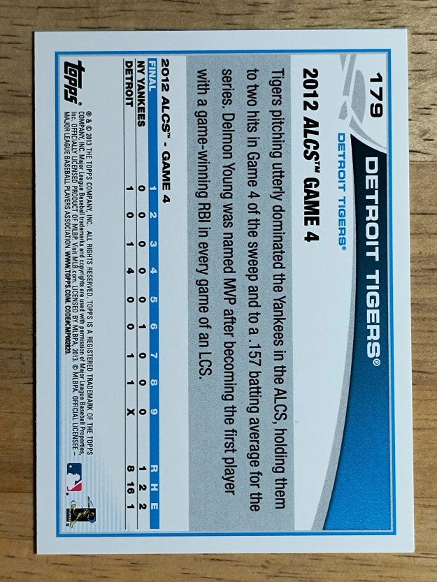 2013 Topps #179 Detroit Tigers