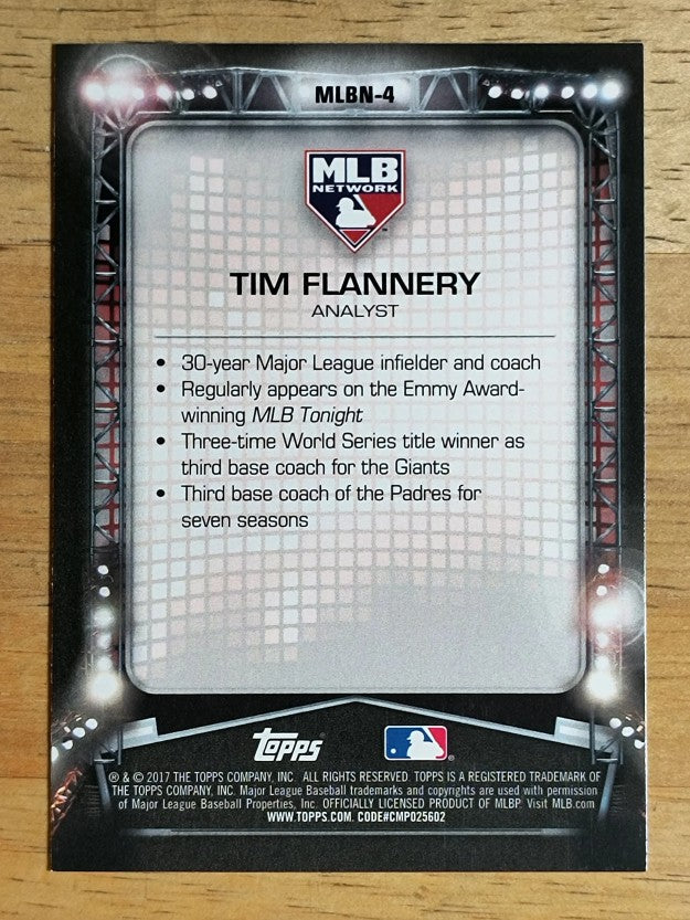 2017 Topps MLB Network #MLBN4 Tim Flannery UPD (NM)