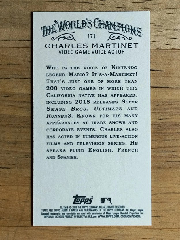 2019 Topps Allen and Ginter Mini #171 Charles Martinet