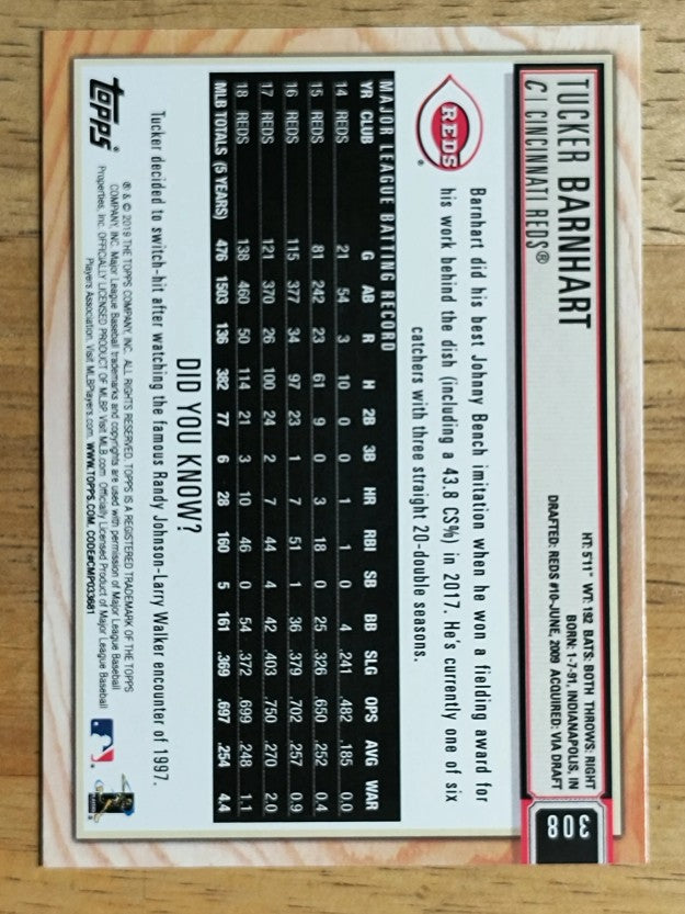 2019 Topps Big League #308 Tucker Barnhart