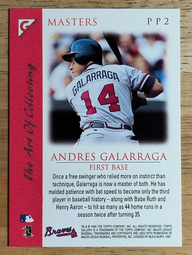 1999 Topps Gallery Previews #PP2 Andres Galarrraga MAST