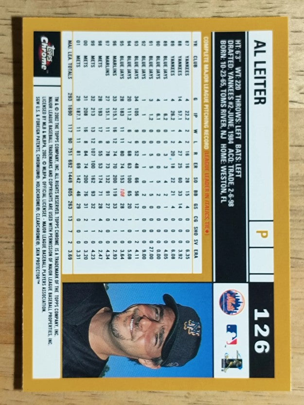 2002 Topps Chrome #126 Al Leiter