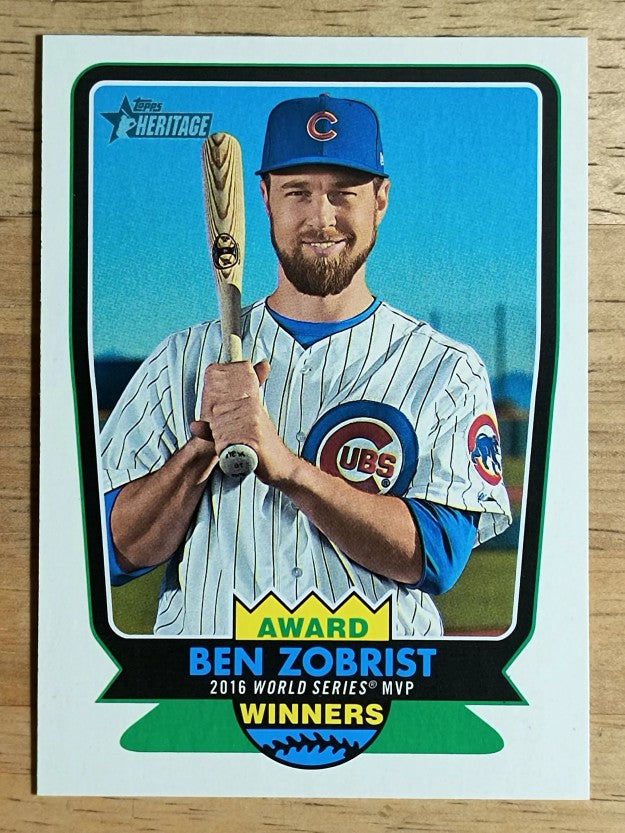 2017 Topps Heritage Award Winners #AW8 Ben Zobrist
