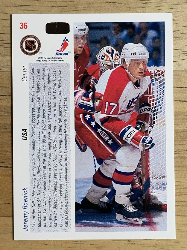 1991-92 Upper Deck #36 Jeremy Roenick CC