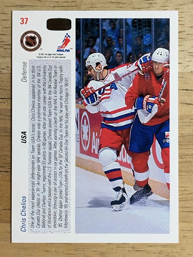 1991-92 Upper Deck #37 Chris Chelios CC