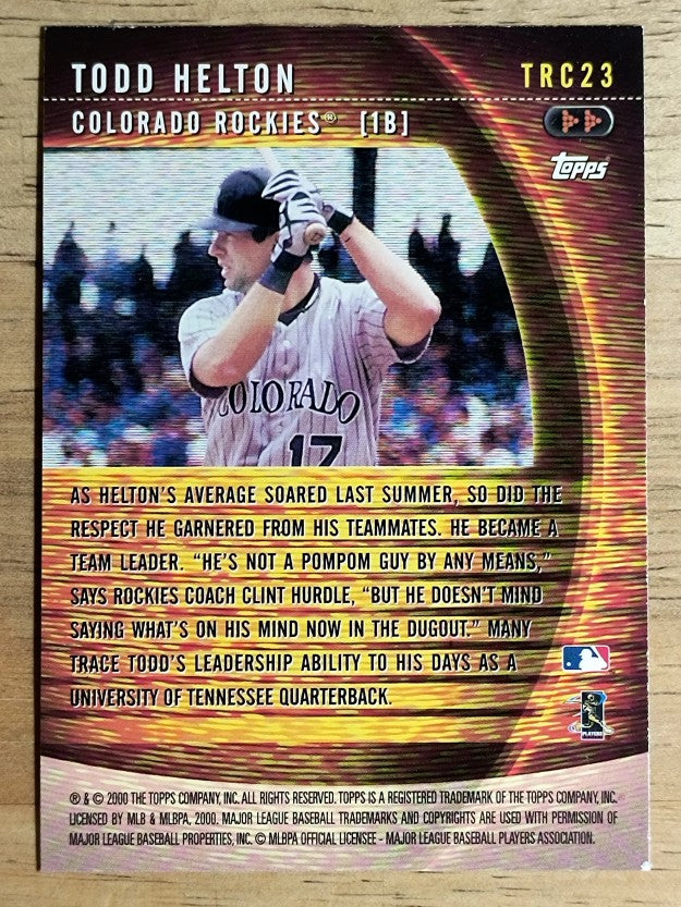 2001 Topps A Tradition Continues #TRC23 Todd Helton