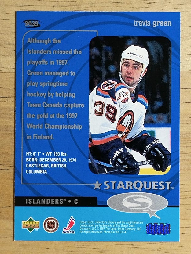 1997-98 Collector's Choice StarQuest #SQ39 Travis Green