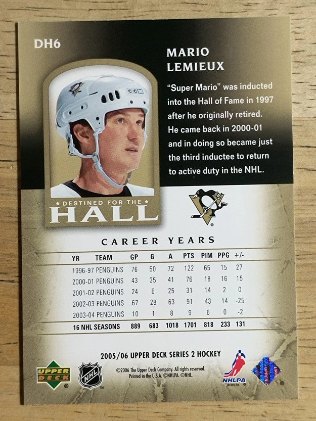 2005-06 Upper Deck Destined for the Hall #DH6 Mario Lemieux
