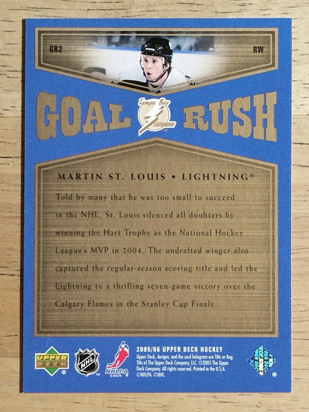 2005-06 Upper Deck Goal Rush #GR2 Martin St. Louis