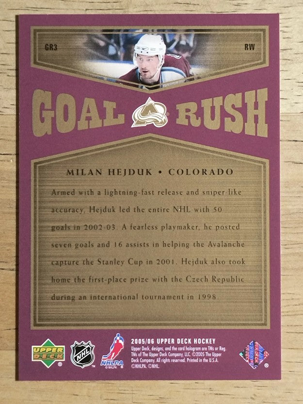 2005-06 Upper Deck Goal Rush #GR3 Milan Hejduk