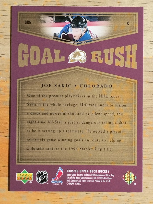 2005-06 Upper Deck Goal Rush #GR5 Joe Sakic