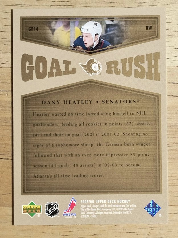 2005-06 Upper Deck Goal Rush #GR14 Dany Heatley