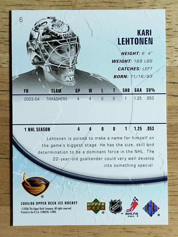 2005-06 Upper Deck Ice #6 Kari Lehtonen