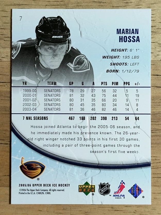 2005-06 Upper Deck Ice #7 Marian Hossa