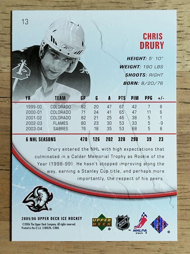 2005-06 Upper Deck Ice #13 Chris Drury