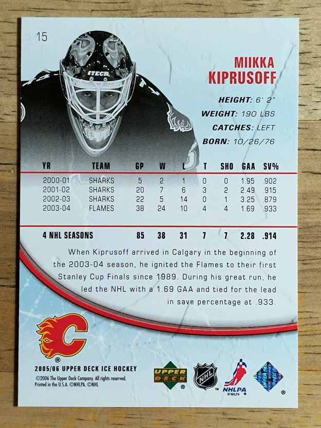 2005-06 Upper Deck Ice #15 Miikka Kiprusoff