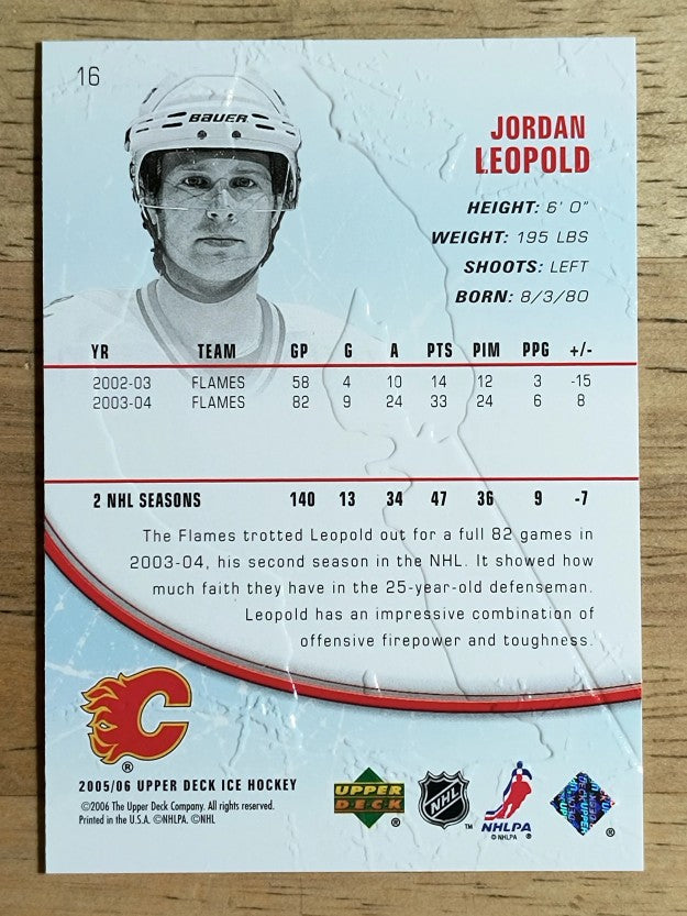 2005-06 Upper Deck Ice #16 Jordan Leopold