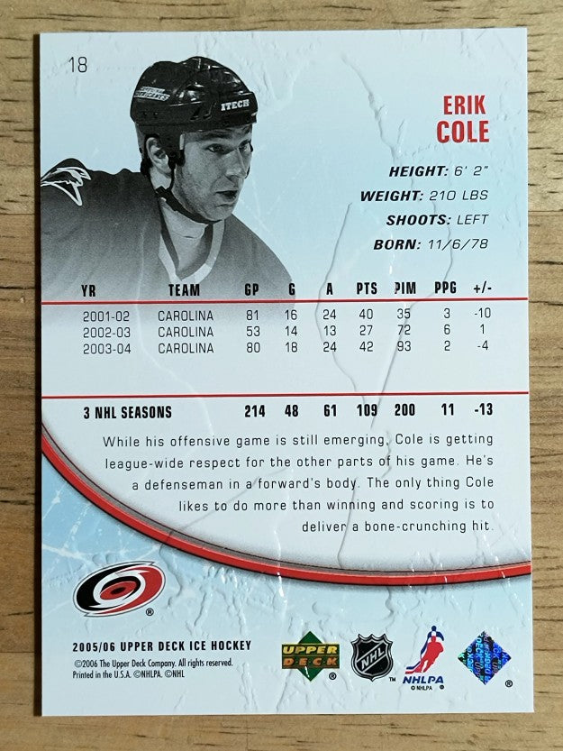 2005-06 Upper Deck Ice #18 Erik Cole