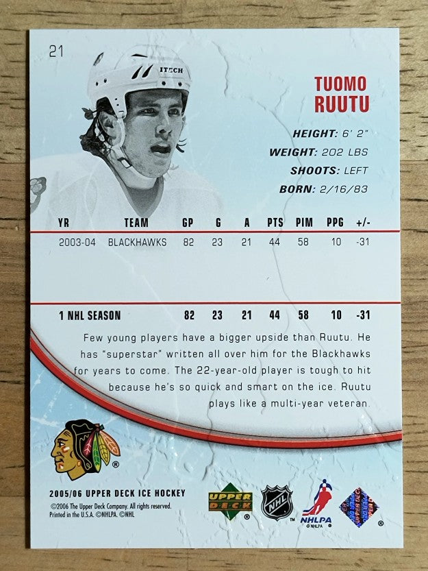 2005-06 Upper Deck Ice #21 Tuomo Ruutu