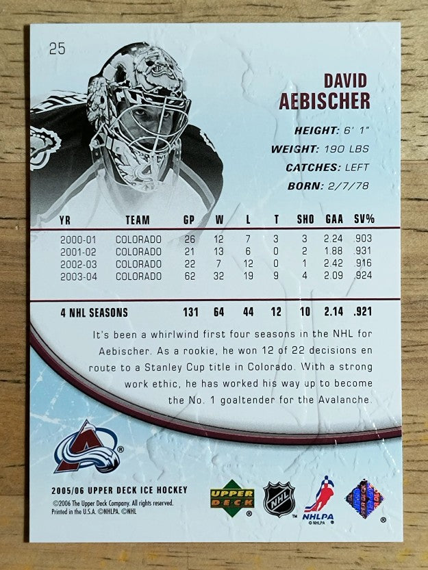 2005-06 Upper Deck Ice #25 David Aebischer