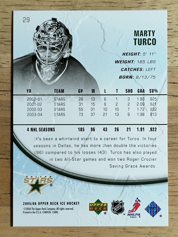 2005-06 Upper Deck Ice #29 Marty Turco
