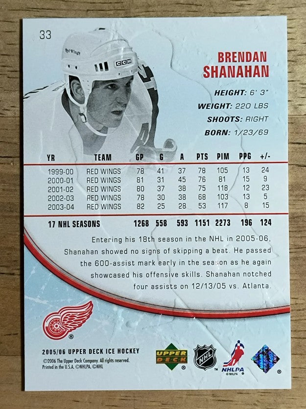 2005-06 Upper Deck Ice #33 Brendan Shanahan