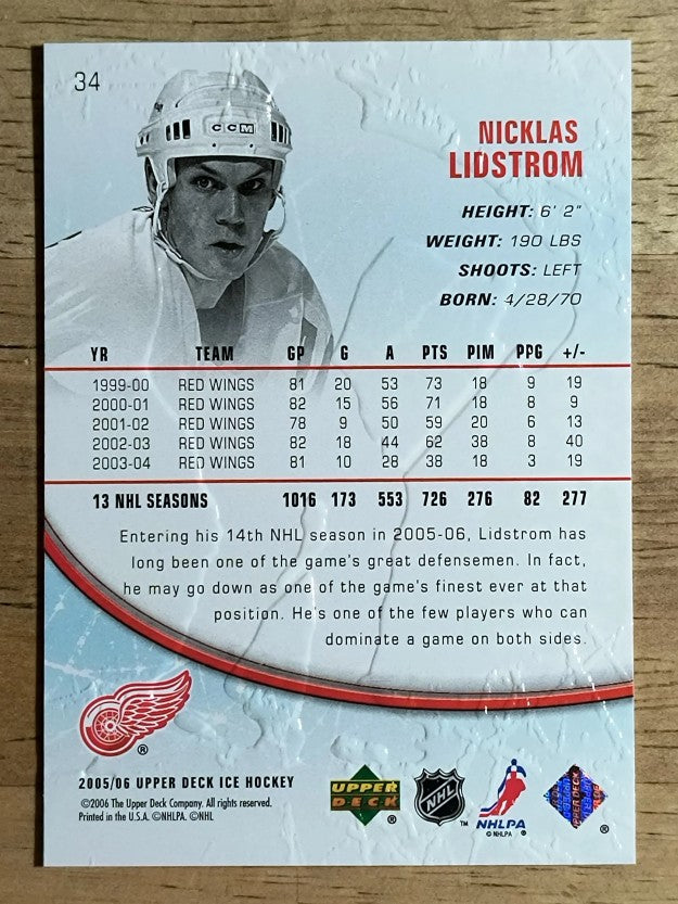 2005-06 Upper Deck Ice #34 Nicklas Lidstrom