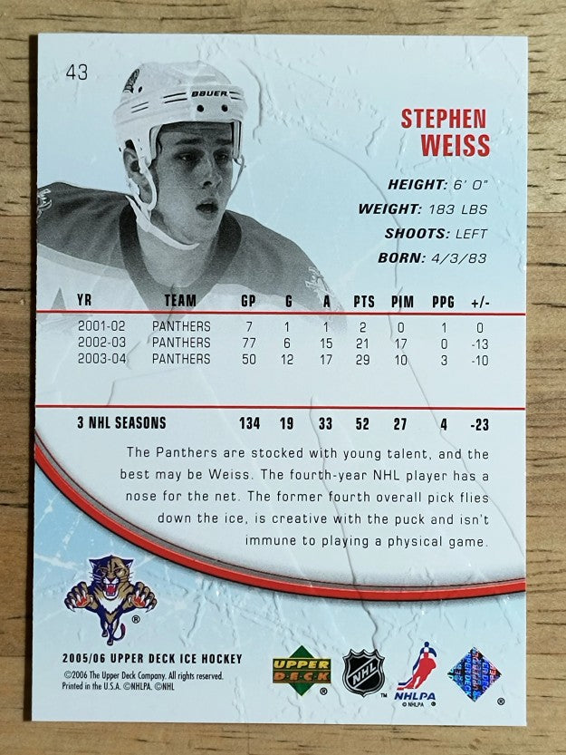 2005-06 Upper Deck Ice #43 Stephen Weiss