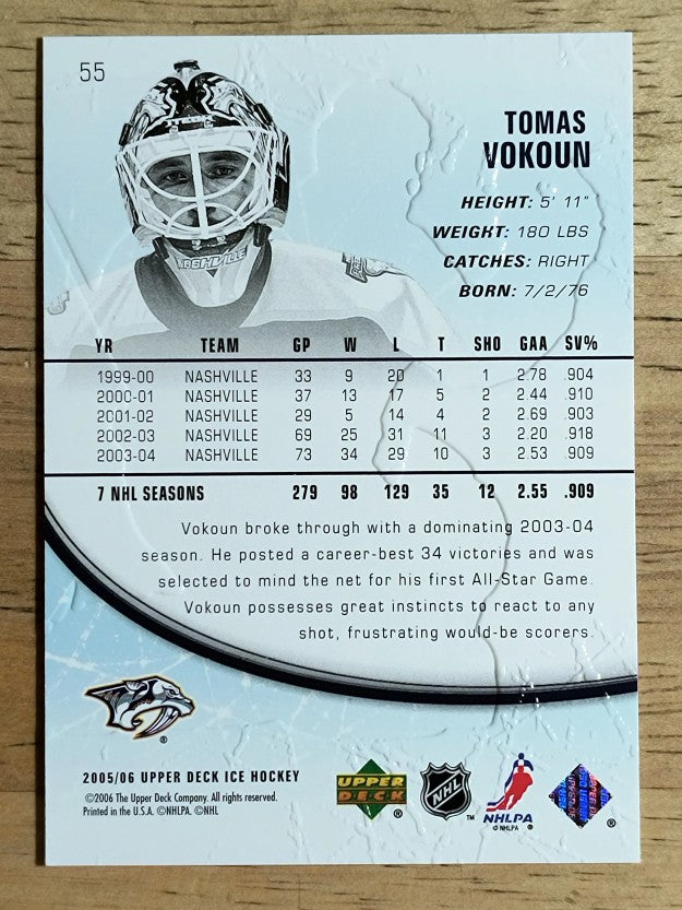 2005-06 Upper Deck Ice #55 Tomas Vokoun
