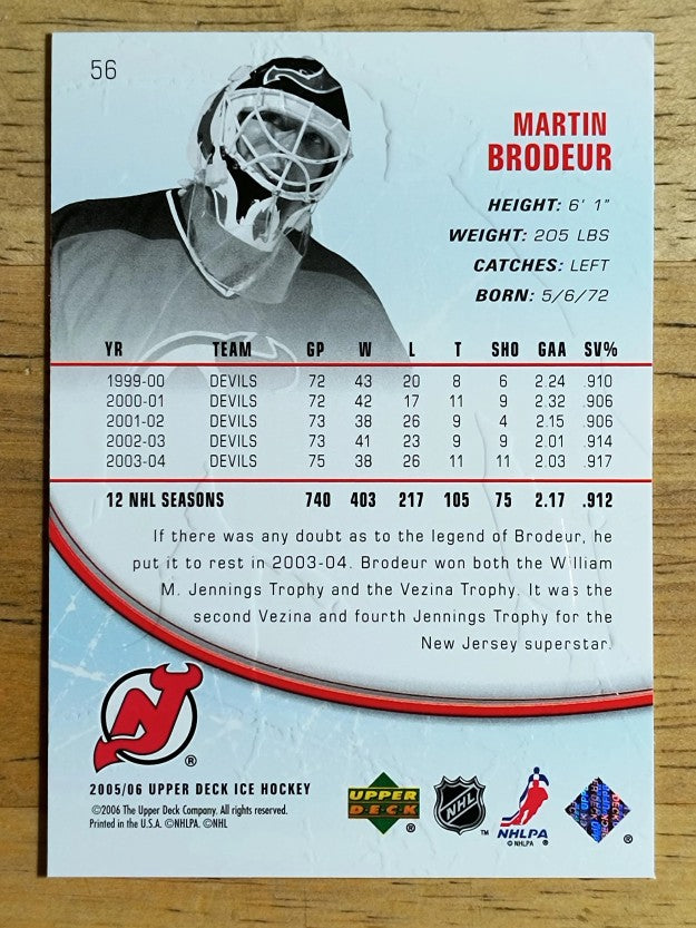 2005-06 Upper Deck Ice #56 Martin Brodeur