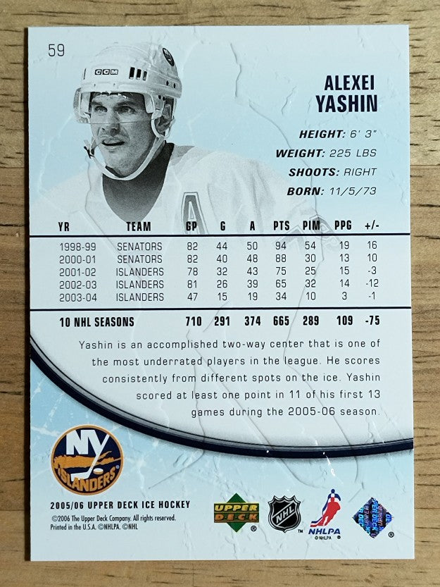 2005-06 Upper Deck Ice #59 Alexei Yashin
