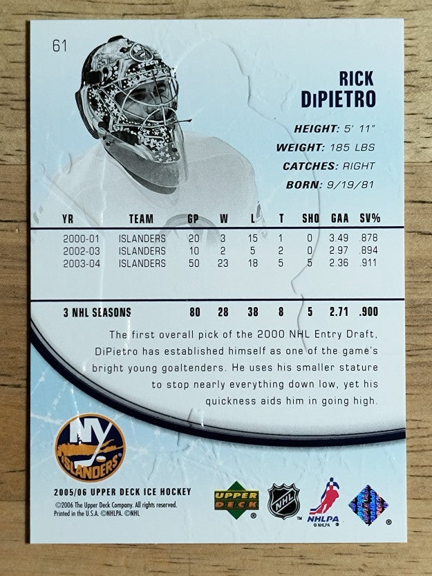 2005-06 Upper Deck Ice #61 Rick DiPietro