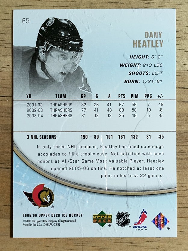 2005-06 Upper Deck Ice #65 Dany Heatley