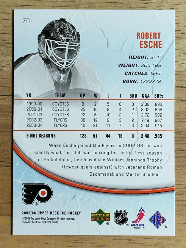 2005-06 Upper Deck Ice #70 Robert Esche