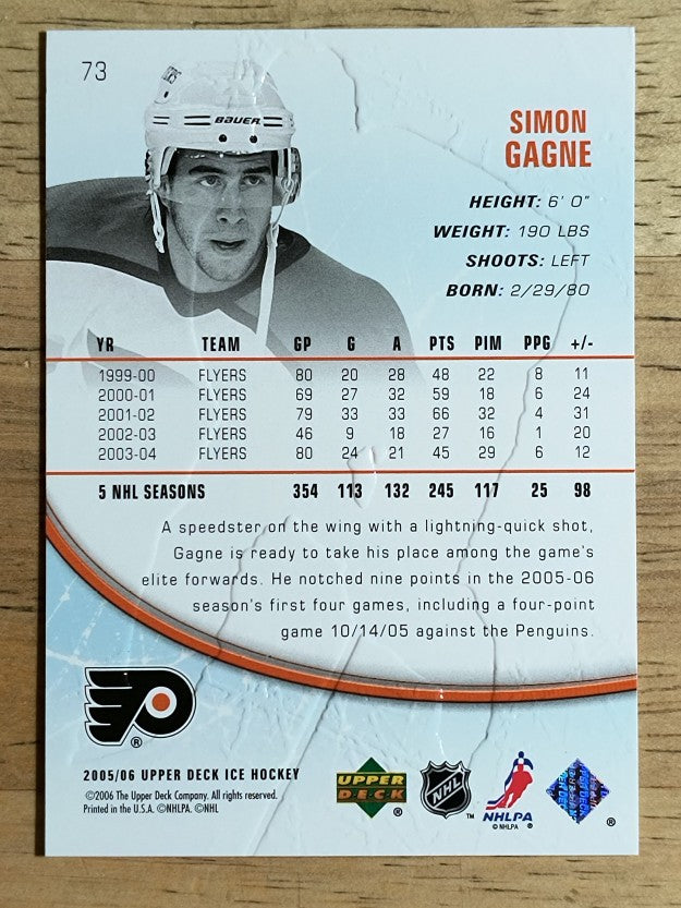 2005-06 Upper Deck Ice #73 Simon Gagne