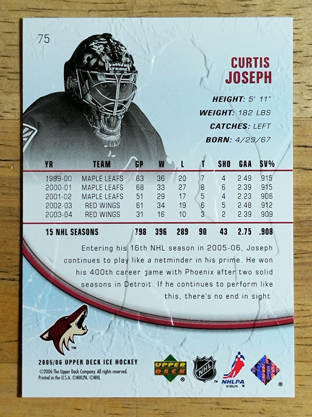 2005-06 Upper Deck Ice #75 Curtis Joseph