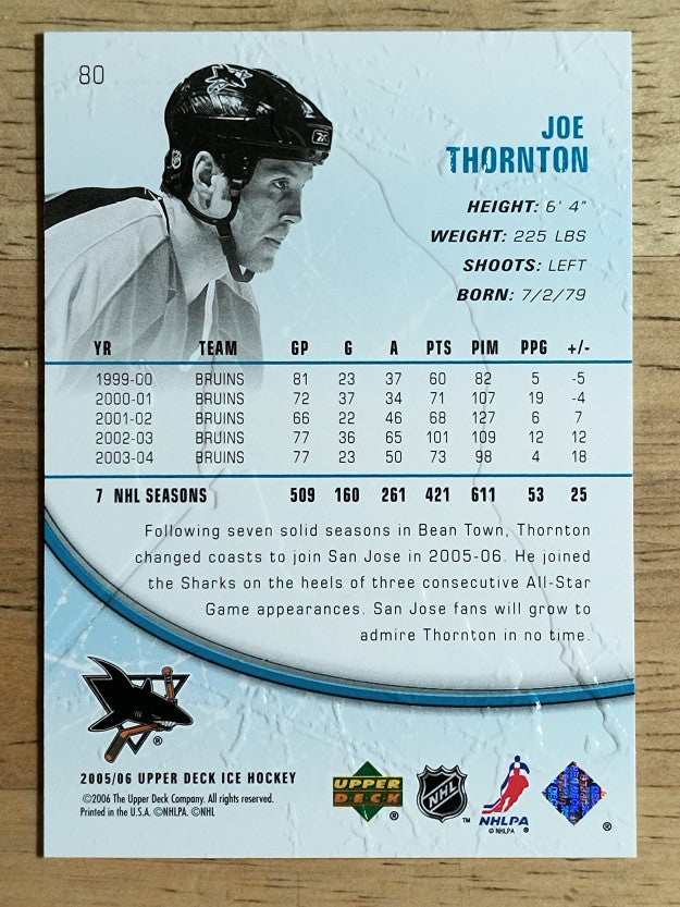 2005-06 Upper Deck Ice #80 Joe Thornton