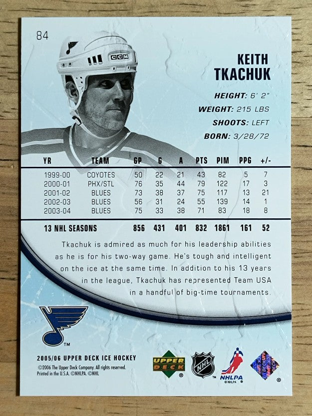 2005-06 Upper Deck Ice #84 Keith Tkachuk