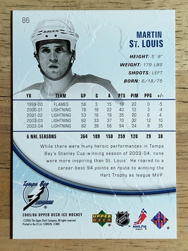 2005-06 Upper Deck Ice #86 Martin St. Louis