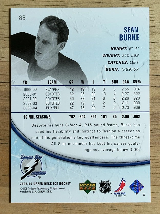 2005-06 Upper Deck Ice #88 Sean Burke