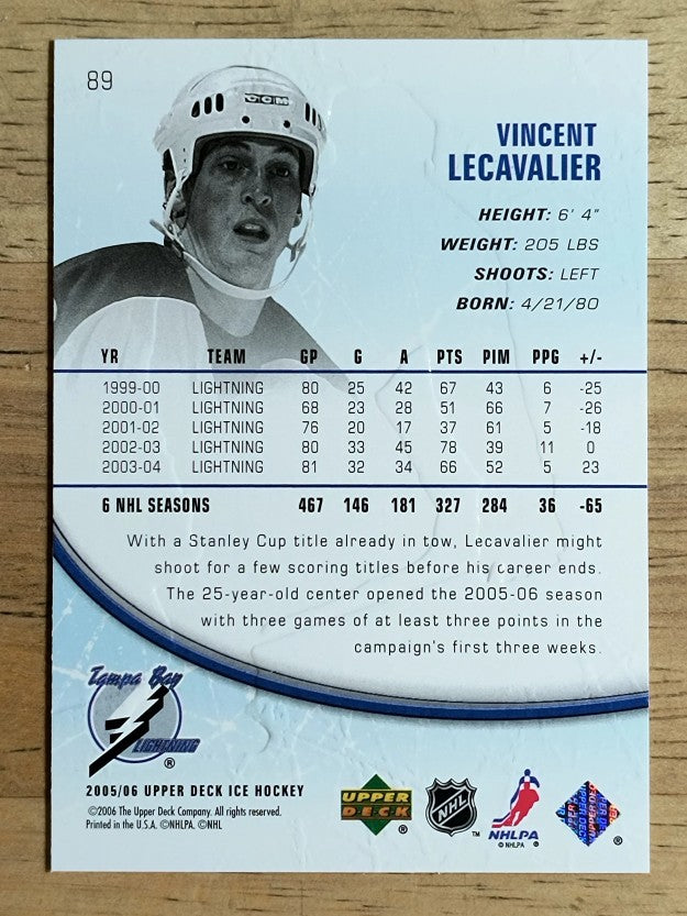 2005-06 Upper Deck Ice #89 Vincent Lecavalier