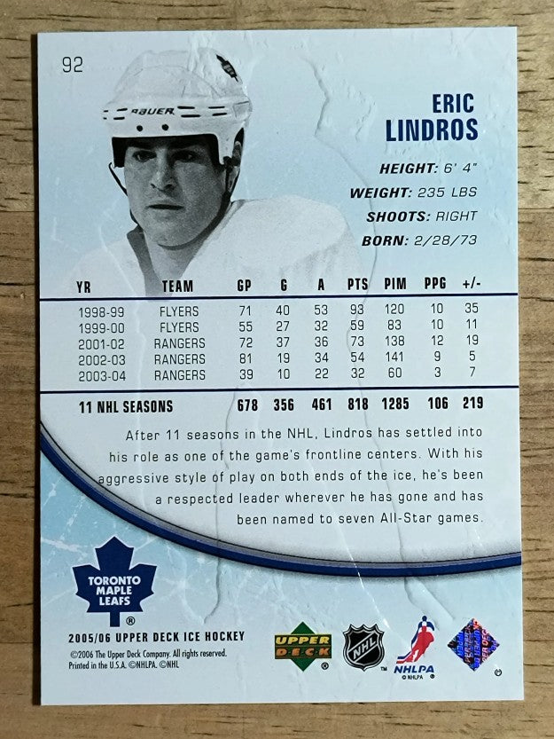 2005-06 Upper Deck Ice #92 Eric Lindros