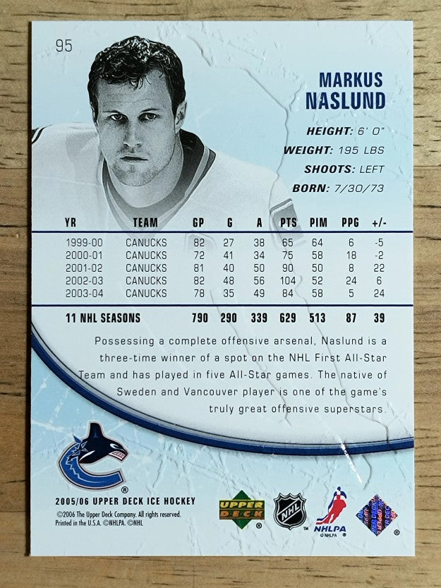 2005-06 Upper Deck Ice #95 Markus Naslund