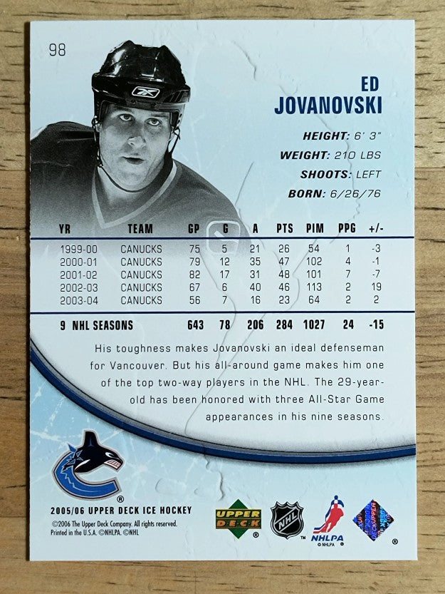 2005-06 Upper Deck Ice #98 Ed Jovanovski