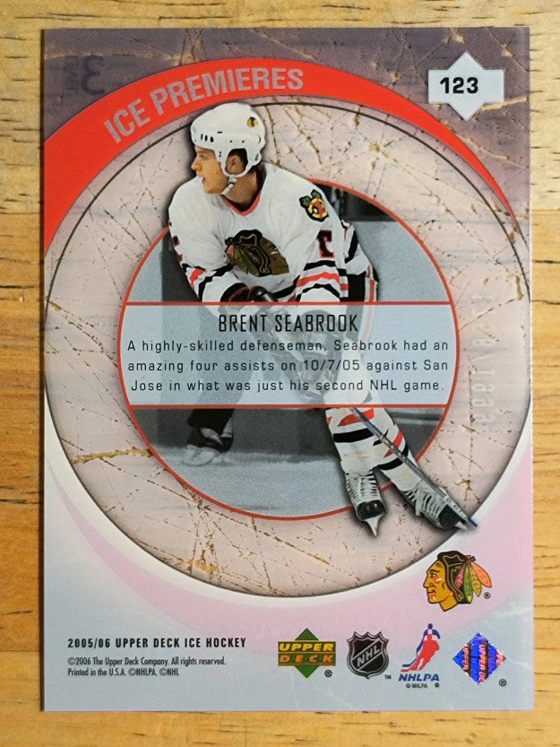 2005-06 Upper Deck Ice #123 Brent Seabrook RC