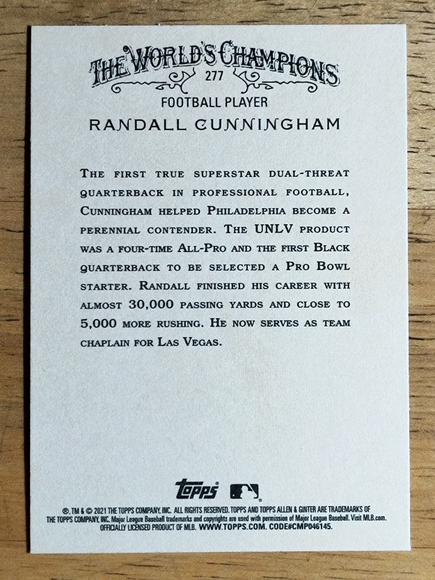 2021 Topps Allen and Ginter #277 Randall Cunningham