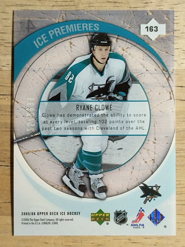 2005-06 Upper Deck Ice #163 Ryane Clowe RC